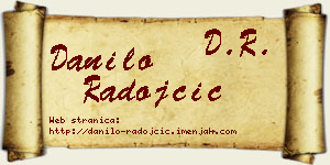 Danilo Radojčić vizit kartica